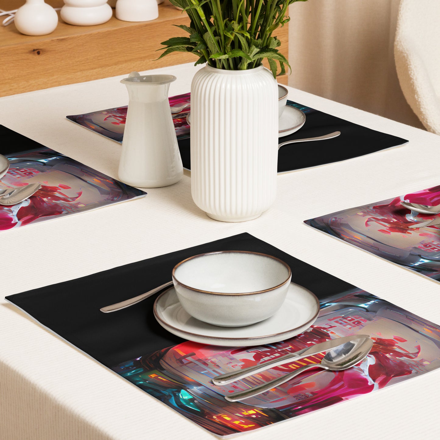 Half Black Half Báijiǔ - Placemat Set - iSAW Company