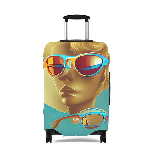 Retro Cool Blue – Protective Suitcase Cover - iSAW Company