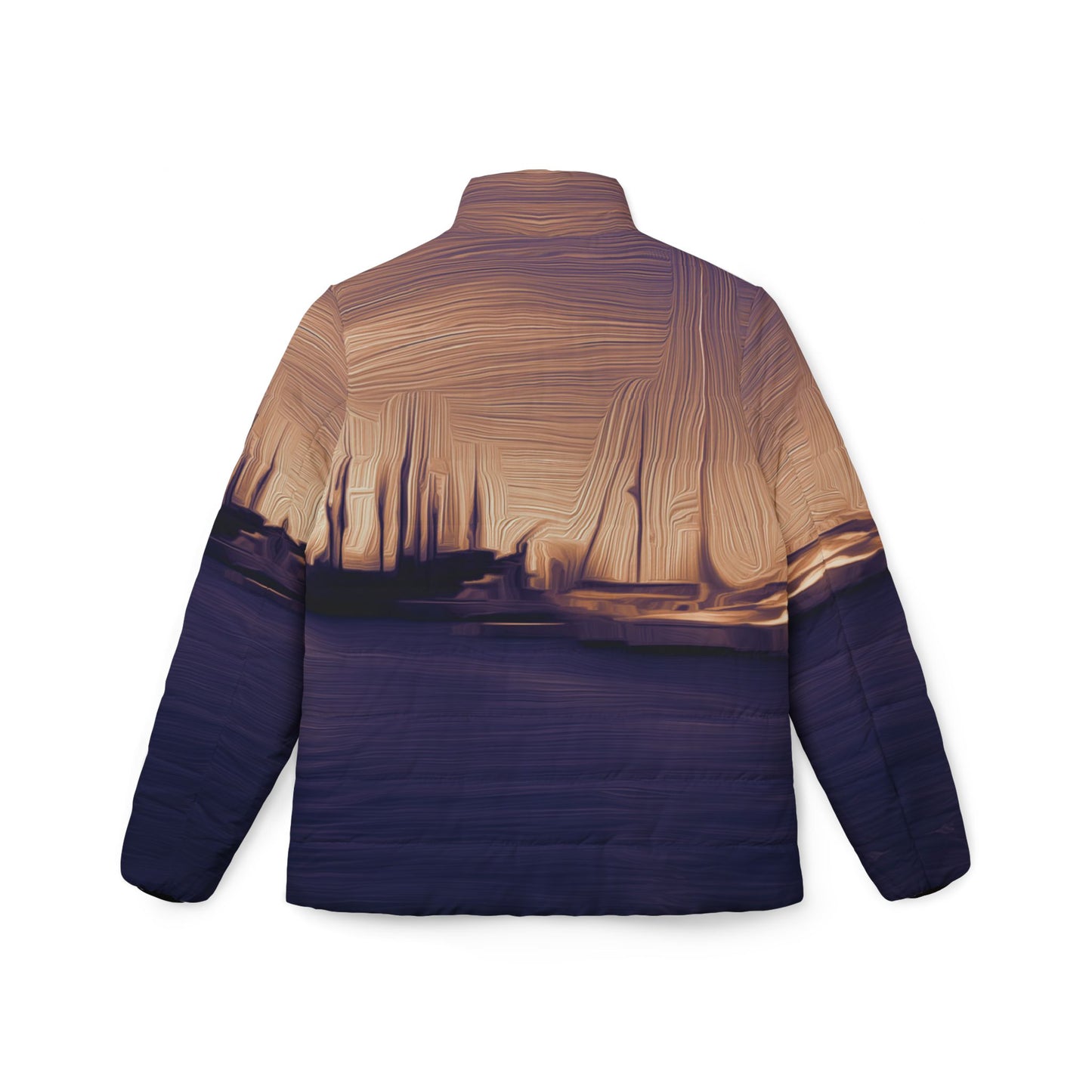The Sleeping Yachts (at Sunset) - Womens Puffer Jacket - iSAW Company