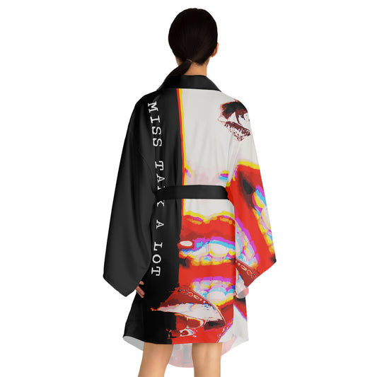 Miss Talk A Lot - Womens Long Sleeve Kimono Robe - iSAW Company