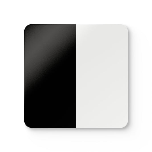 Half Black Half White - Cork Back Coaster Set - iSAW Company
