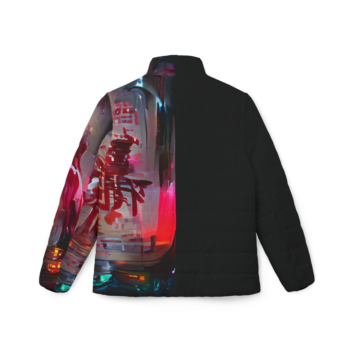 Half Black Half Báijiǔ - Womens Puffer Jacket - iSAW Company