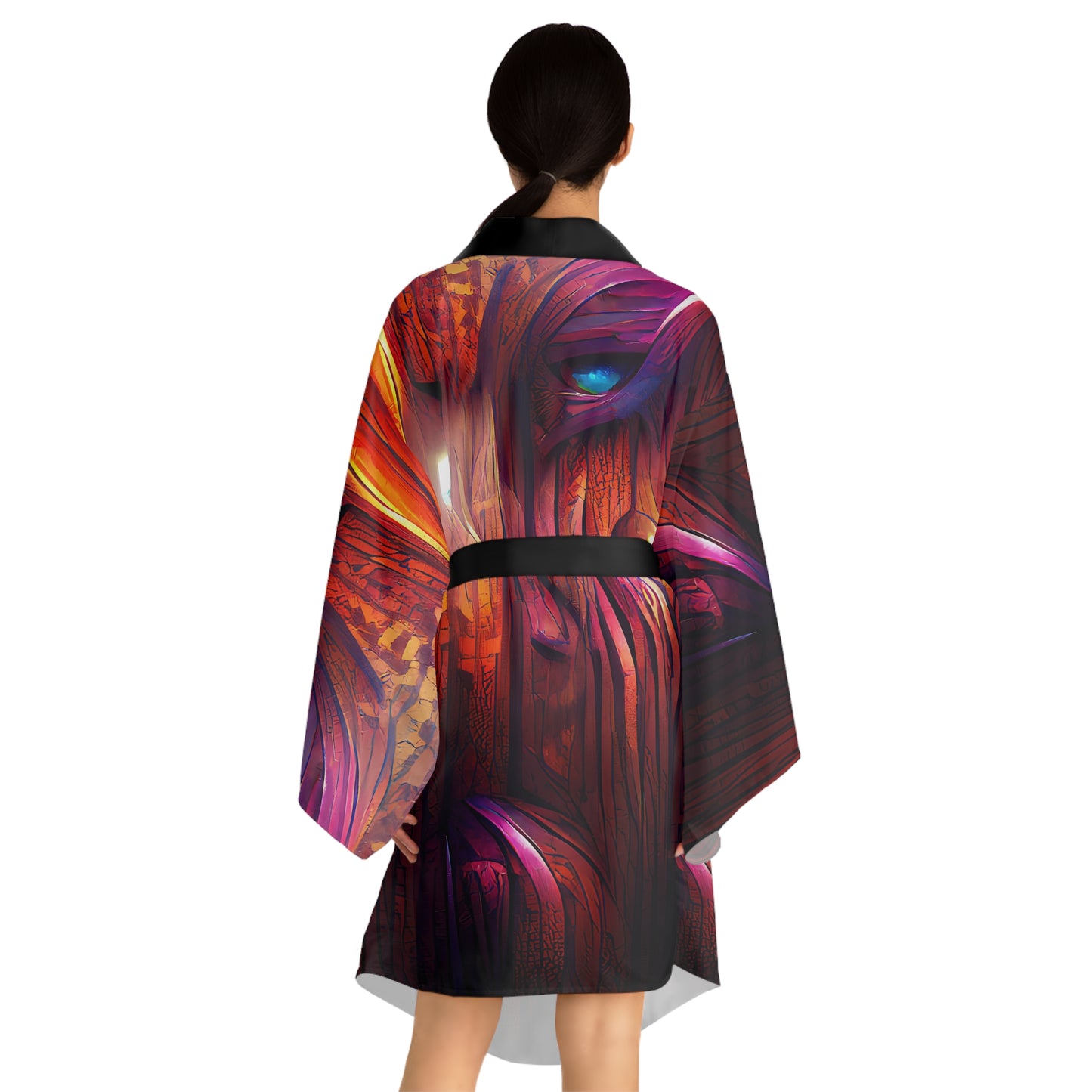 Hardwood - Womens Long Sleeve Kimono Robe - iSAW Company