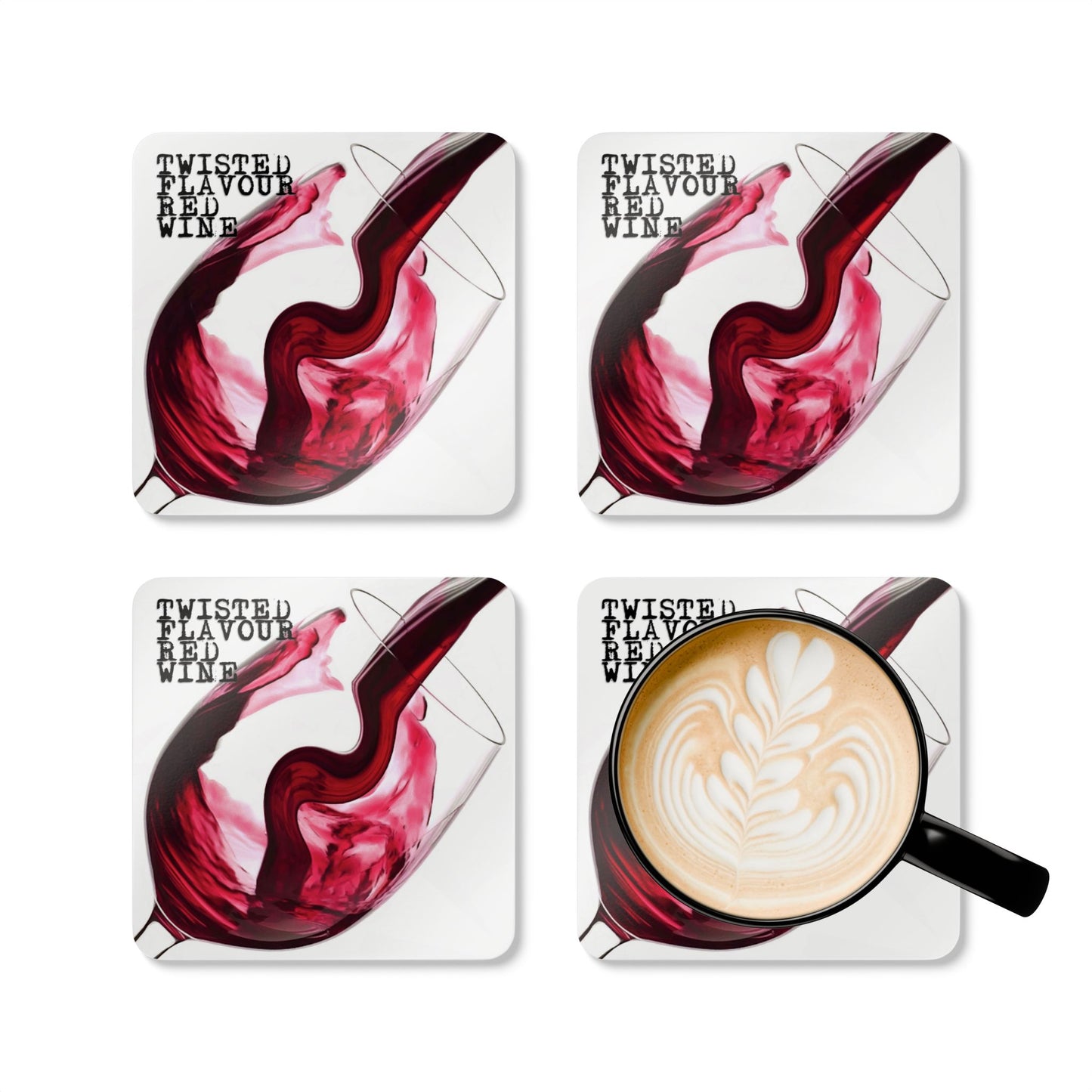 Twisted Flavour Red Wine - Coaster Set - iSAW Company