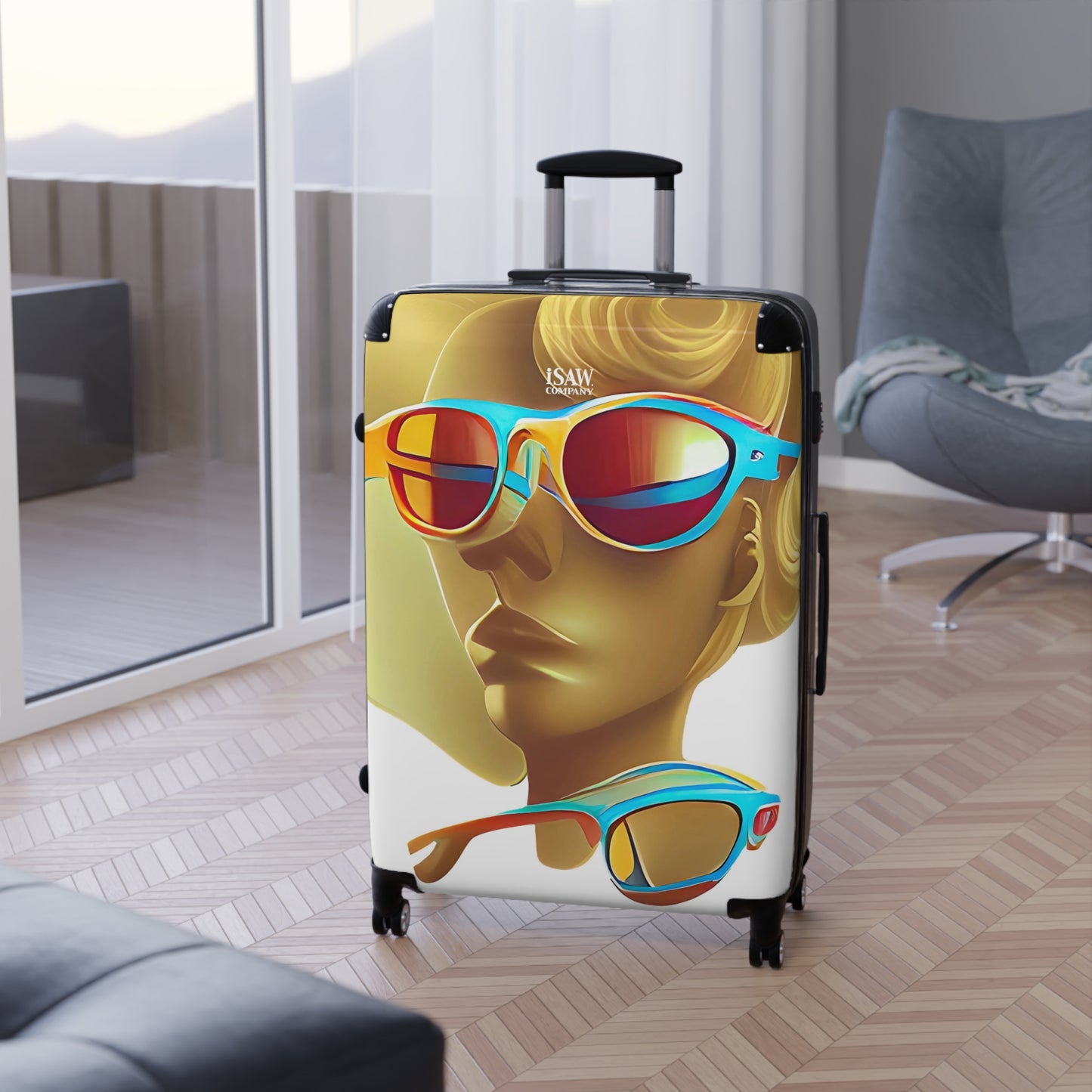 Retro Cool White - Hard - Shell Suitcase - iSAW Company