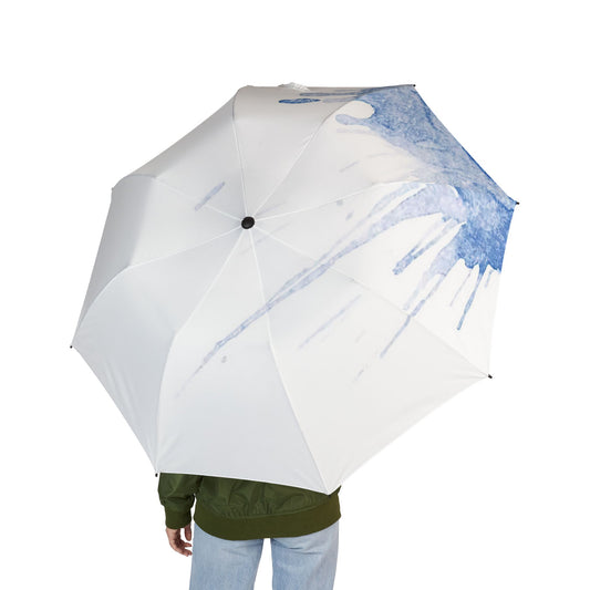 Watercolour Blue Splash - Windproof Umbrella - iSAW Company
