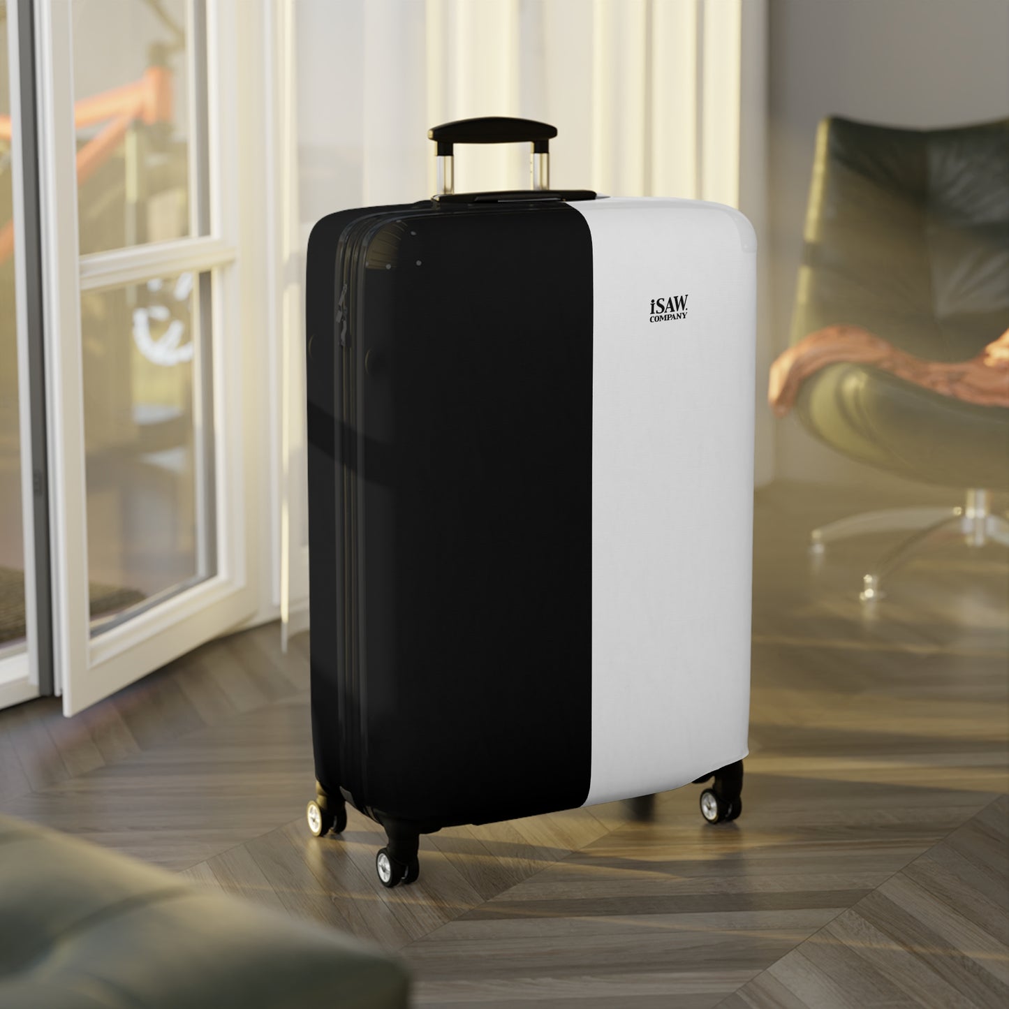 Half Black Half White – Protective Suitcase Cover - iSAW Company