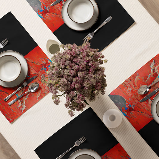 Half Black Half Hónghǎi - Placemat Set - iSAW Company
