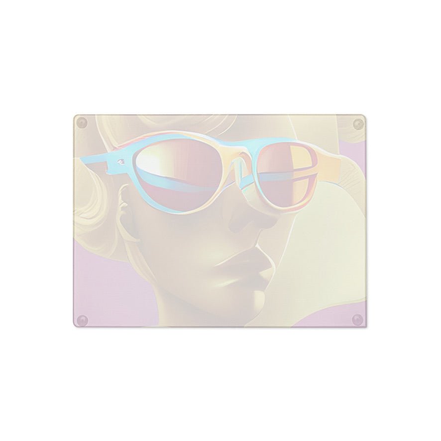 Retro Cool Pink - Glass Cutting Board - iSAW Company