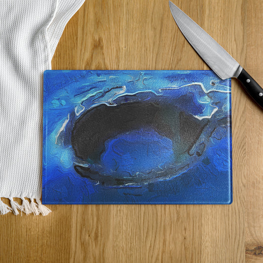 A Drop In The Ocean - Glass Cutting Board - iSAW Company