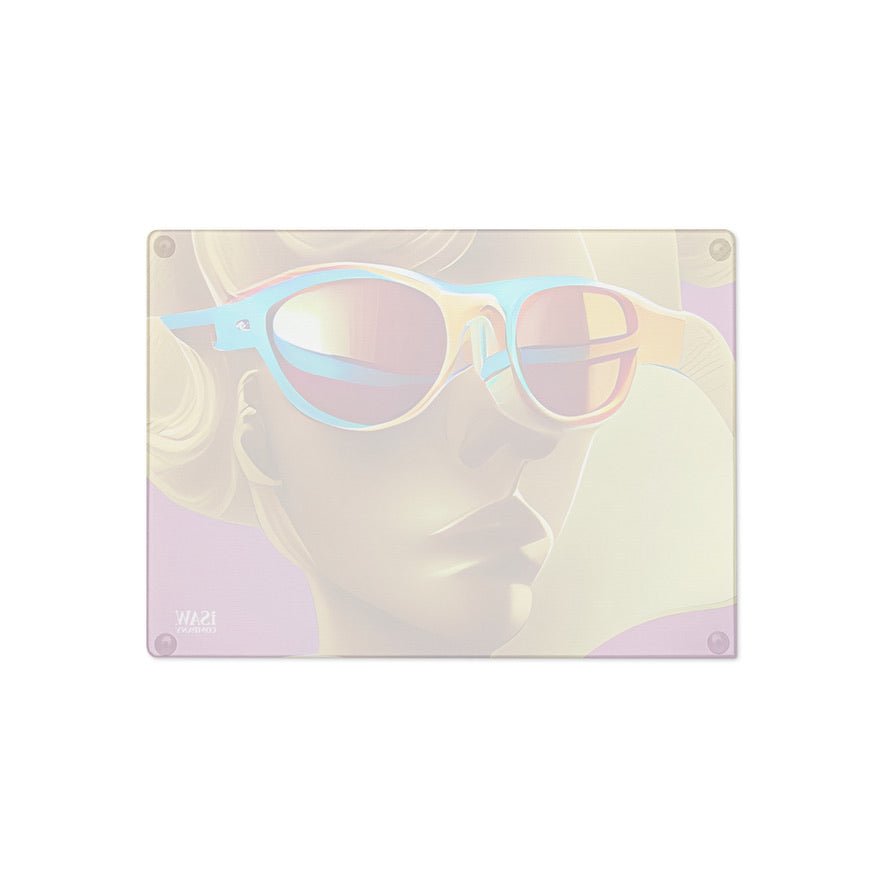 Retro Cool Pink - Glass Cutting Board - iSAW Company
