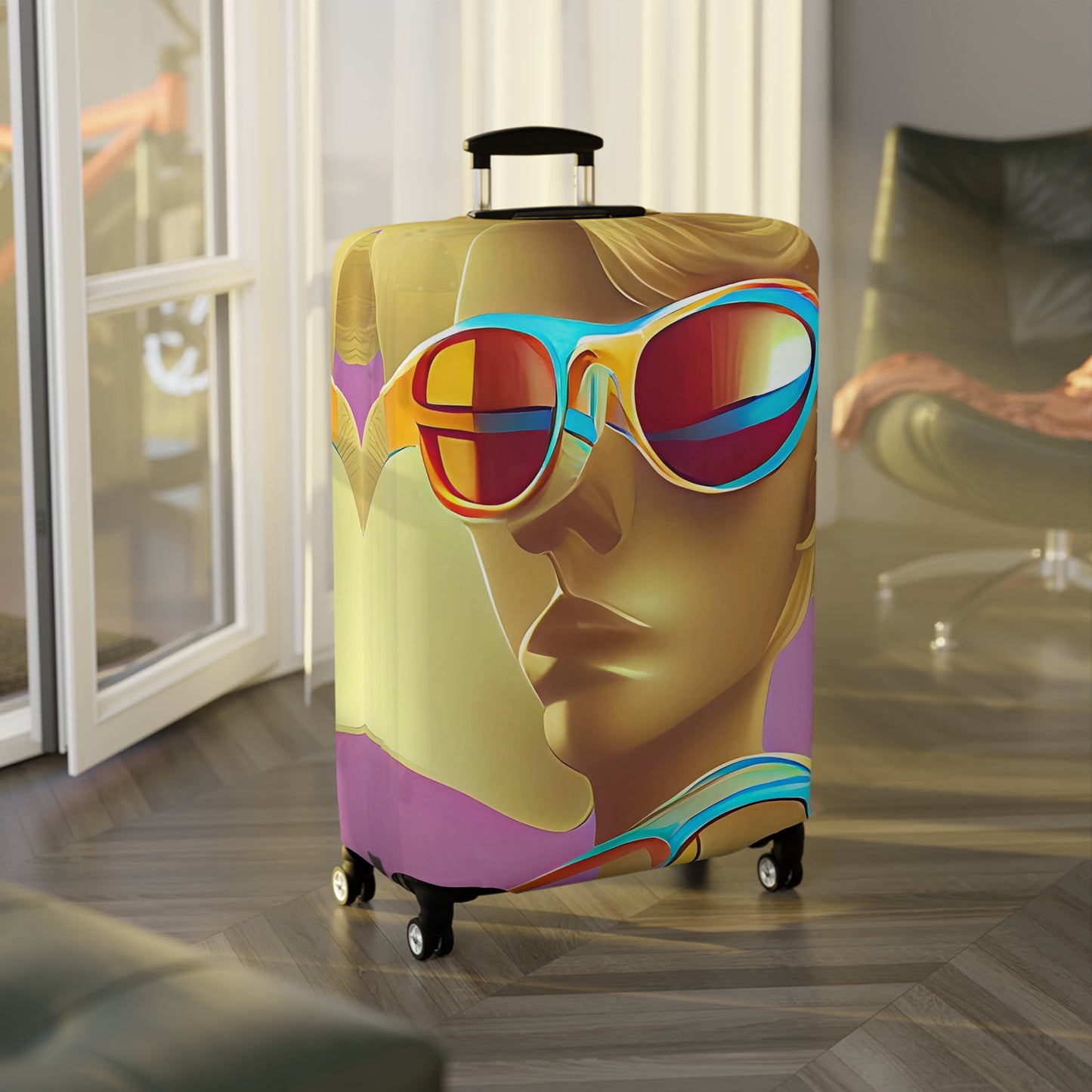 Retro Cool Pink – Protective Suitcase Cover - iSAW Company