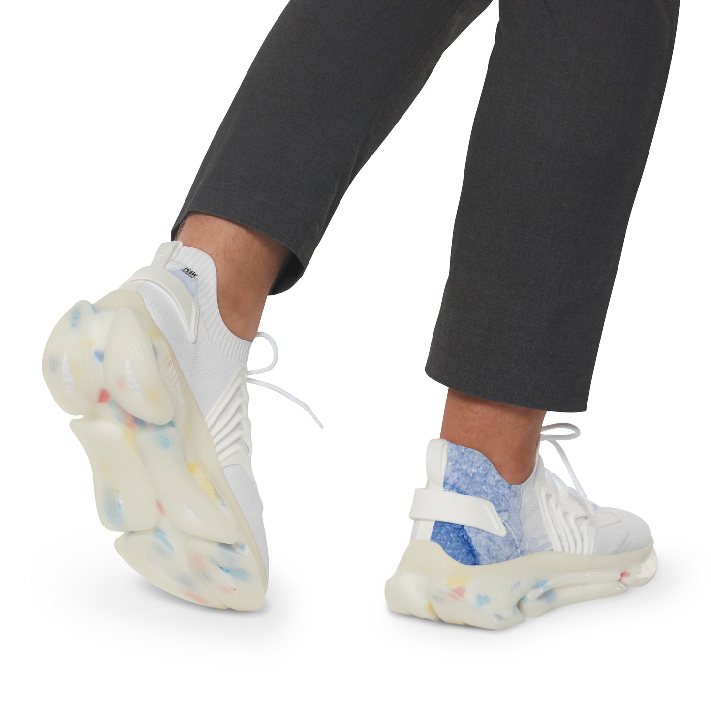 Watercolour Blue Splash - Mens Mesh Street Sneakers - iSAW Company