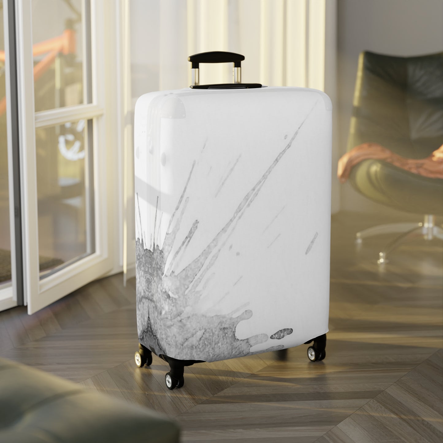 Watercolour Grey Splash – Protective Suitcase Cover - iSAW Company