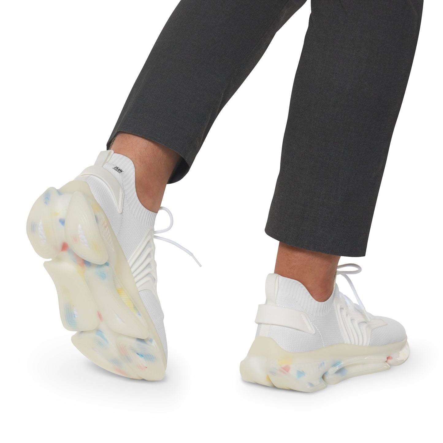 iSAW Mens White Mesh Street Sneakers - iSAW Company