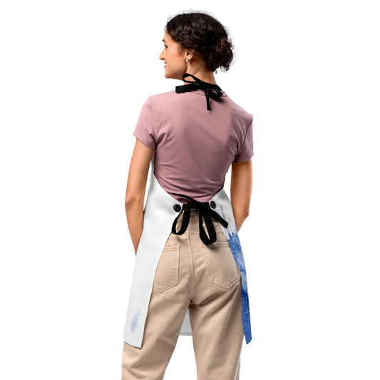 Watercolour Blue Splash - Apron - iSAW Company