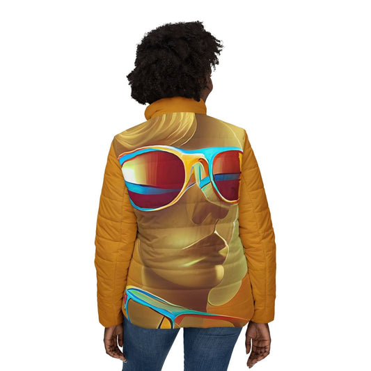Retro Cool Orange - Womens Puffer Jacket - iSAW Company