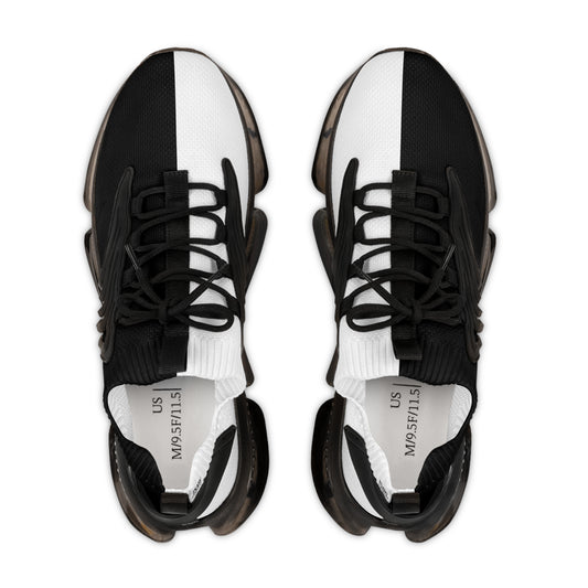 Half Black Half White - Mens Mesh Street Sneakers