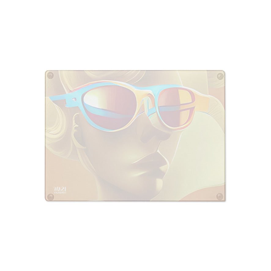 Retro Cool Orange - Glass Cutting Board - iSAW Company