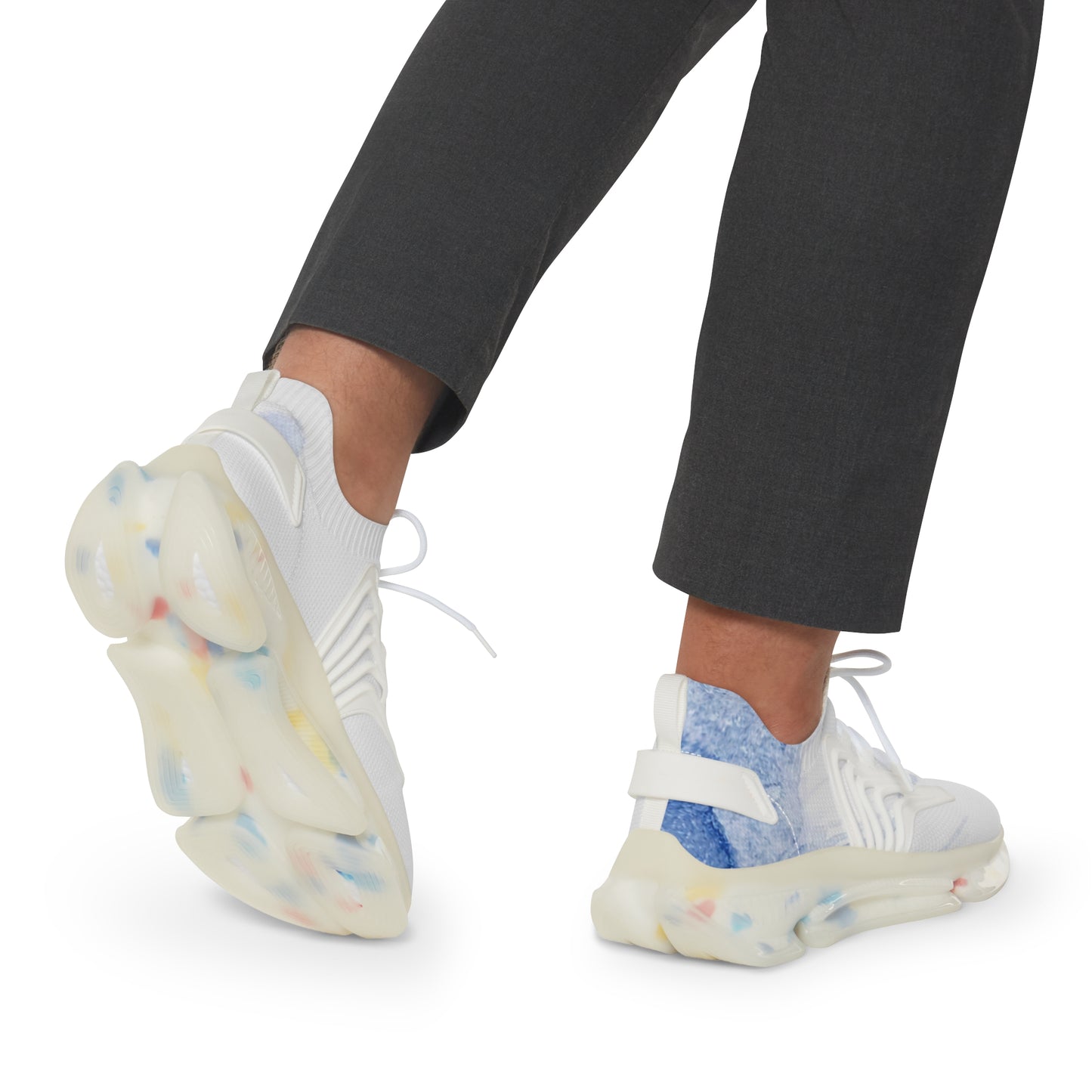 Watercolour Blue Splash - Mens Street Sneakers