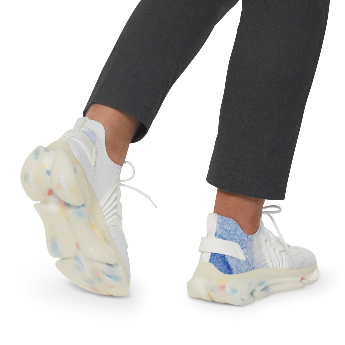Watercolour Blue Splash - Mens Street Sneakers - iSAW Company