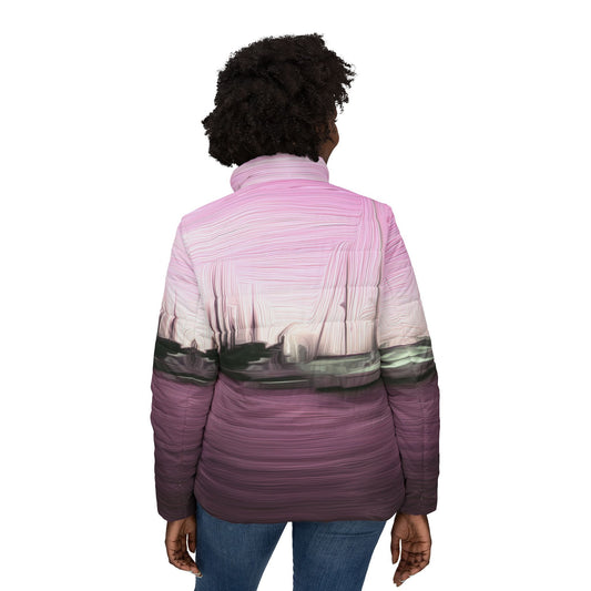 The Sleeping Yachts (at Evening) - Womens Puffer Jacket - iSAW Company