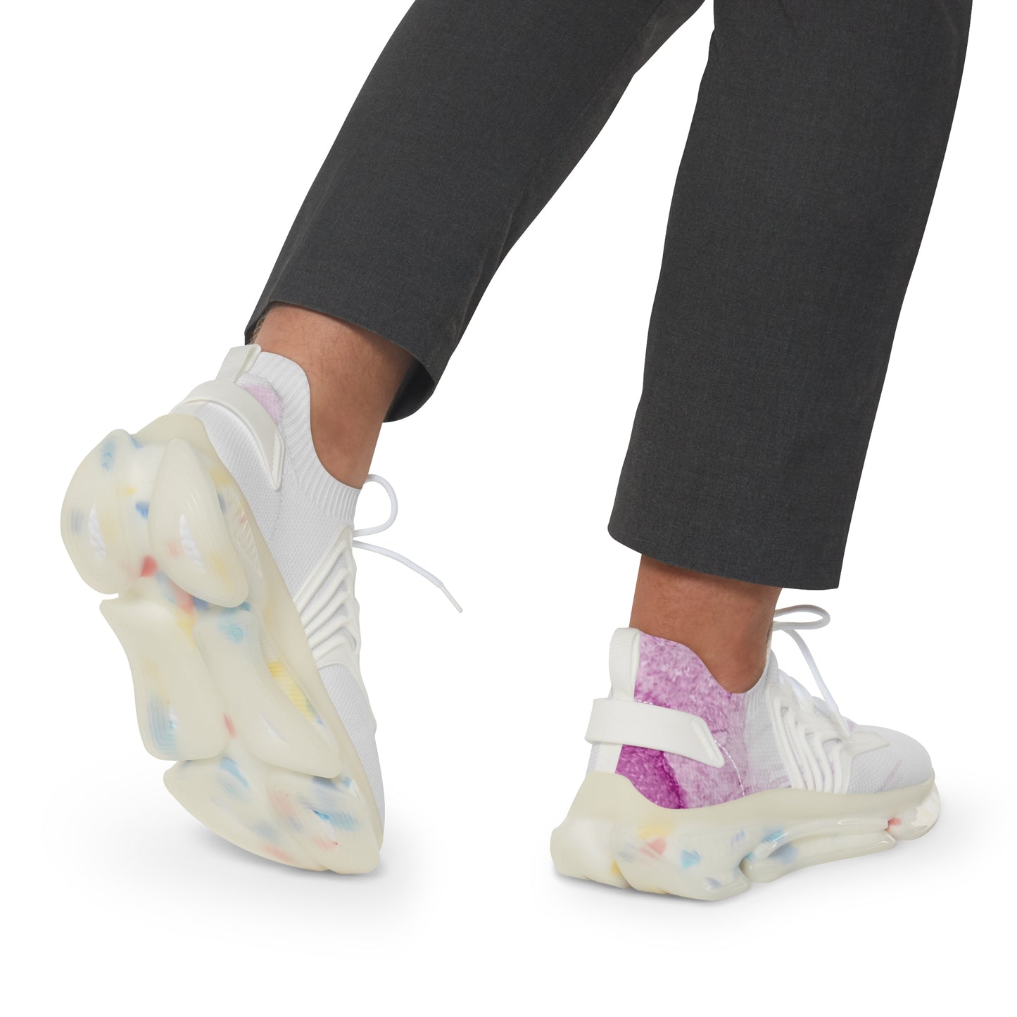 Watercolour Pink Splash - Mens Street Sneakers