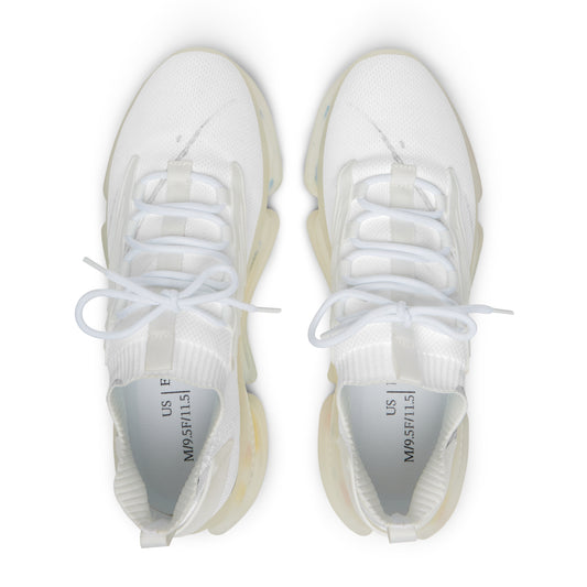 Watercolour Grey Splash - Mens Mesh Street Sneakers - iSAW Company