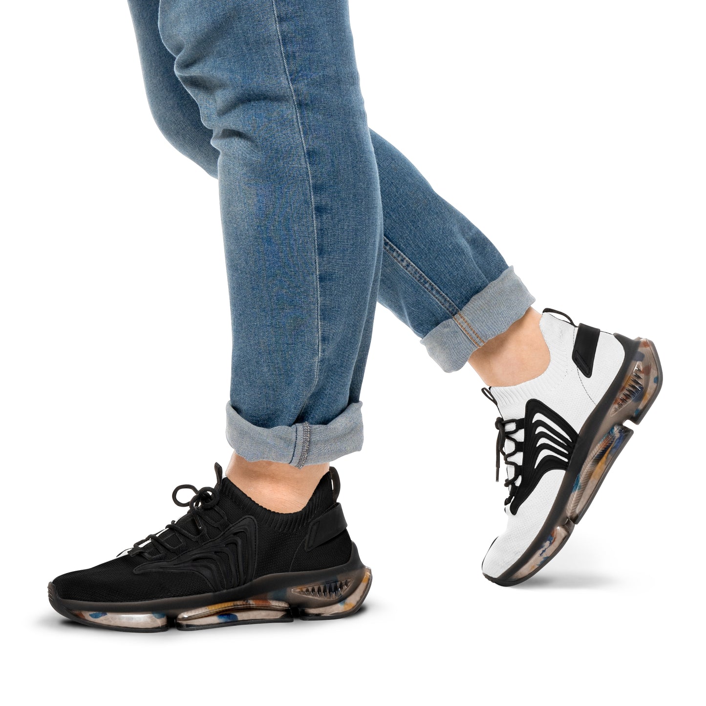 Half Black Half White - Mens Street Sneakers