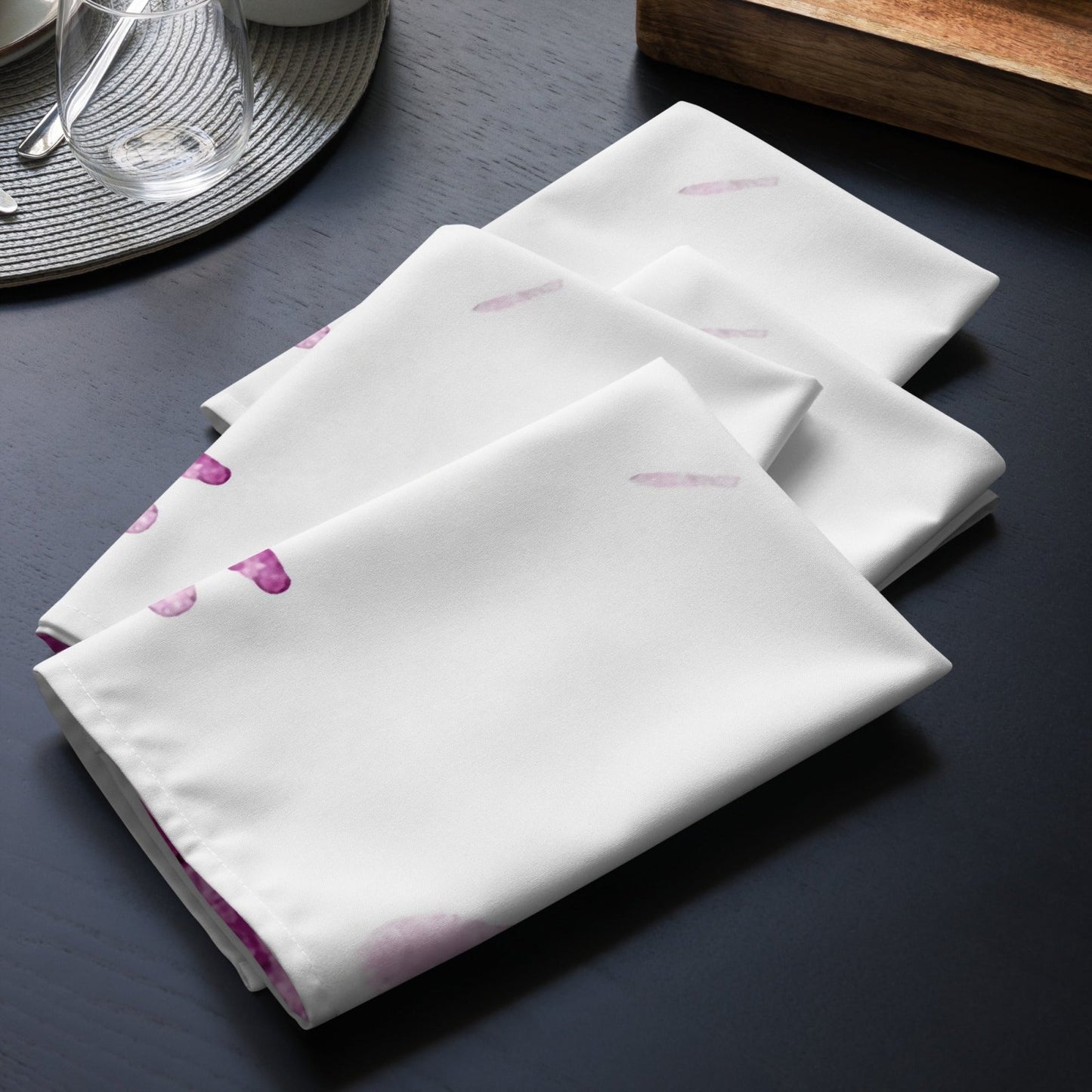 Watercolour Pink Splash - Cloth Napkin Set - iSAW Company
