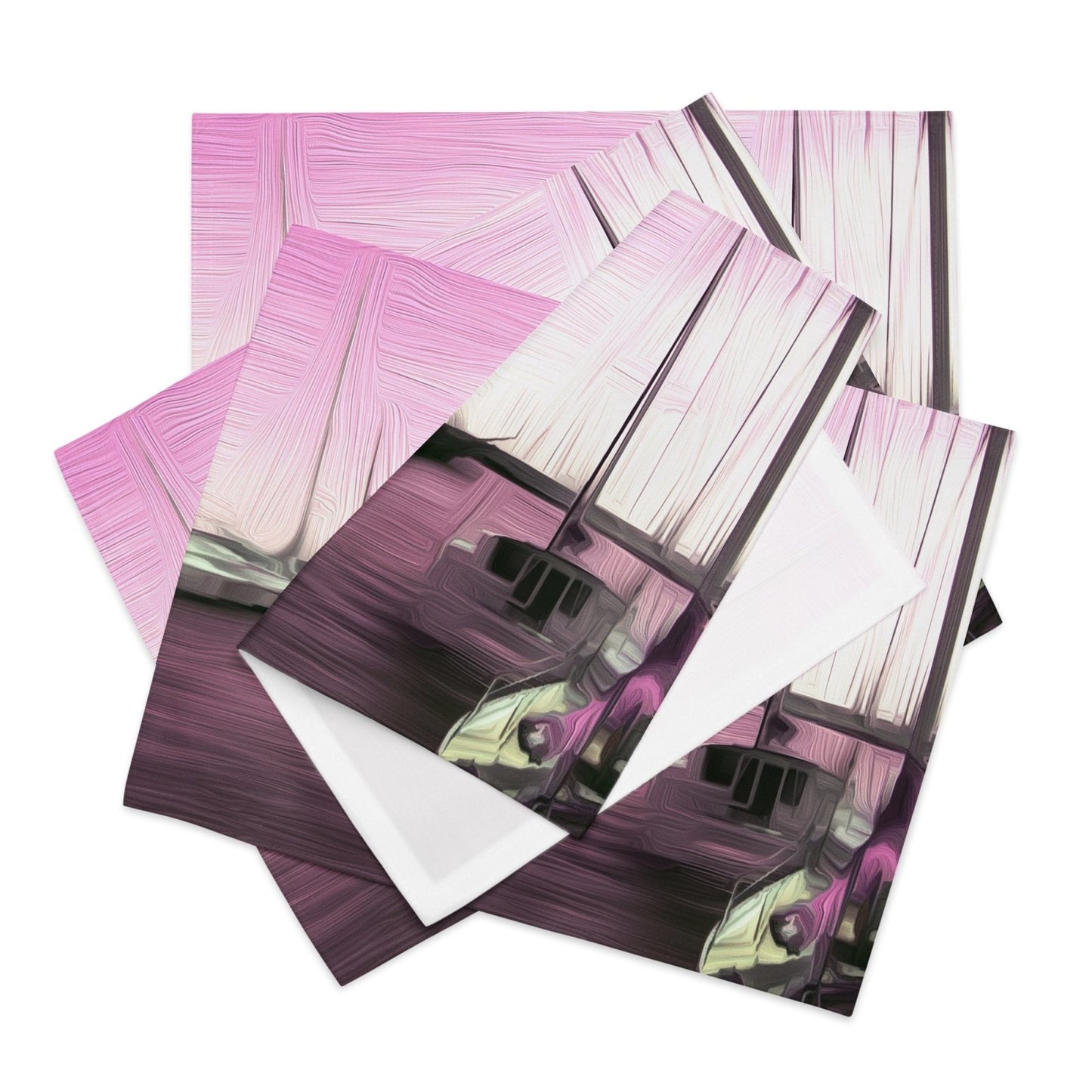 The Sleeping Yachts (at Evening) - Placemat Set - iSAW Company