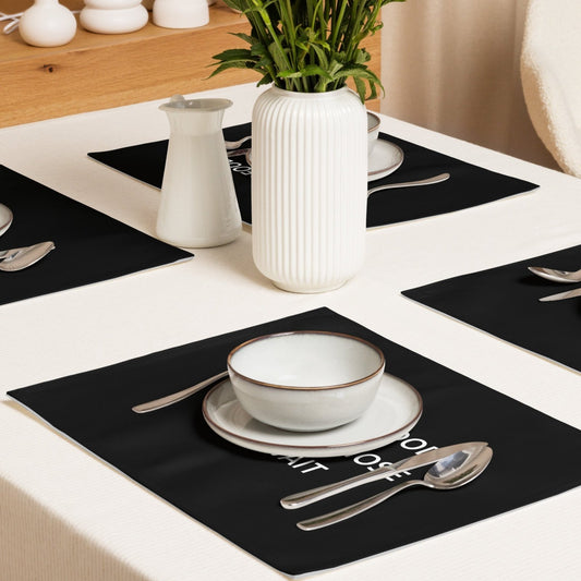 The Best Food Comes To Those Who Wait - Black Placemat Set - iSAW Company