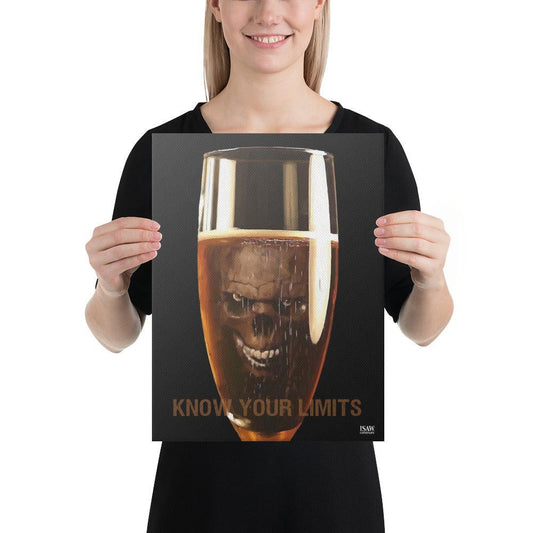 Alcohol - Know Your Limits - Canvas Print - iSAW Company