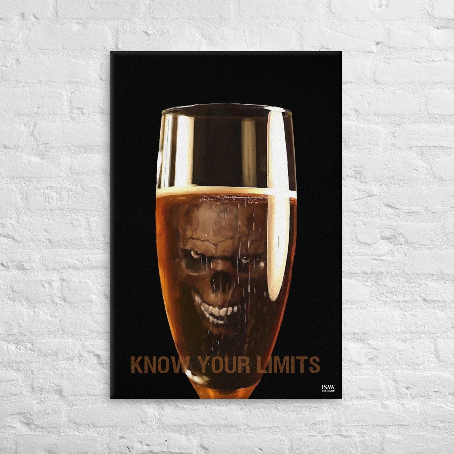 Alcohol - Know Your Limits - Canvas Print - iSAW Company