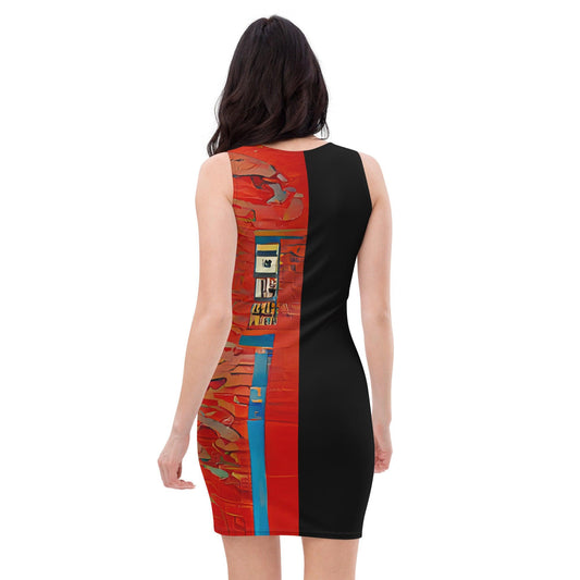 Half Black Half Hónghǎi - Womens Bodycon Dress - iSAW Company