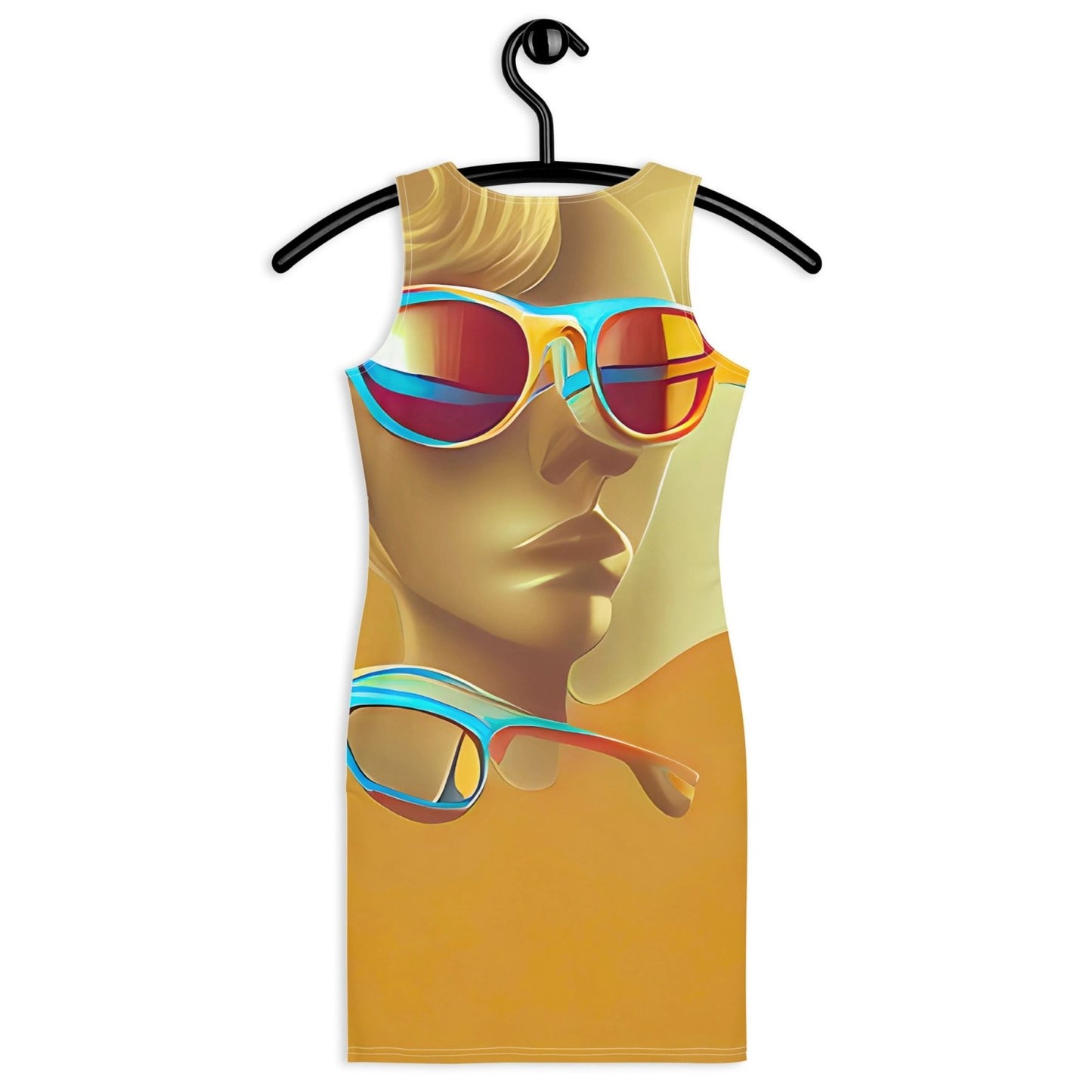 Retro Cool Orange - Womens Bodycon Dress - iSAW Company