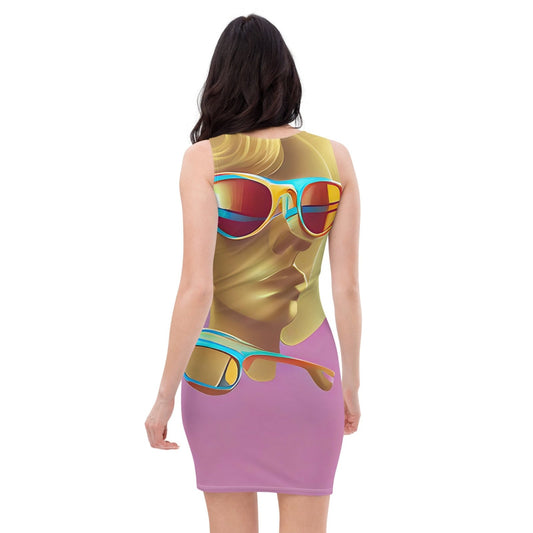 Retro Cool Pink - Womens Bodycon Dress - iSAW Company