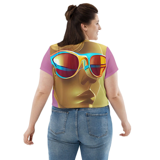 Retro Cool Pink - Womens Crop Tee - iSAW Company