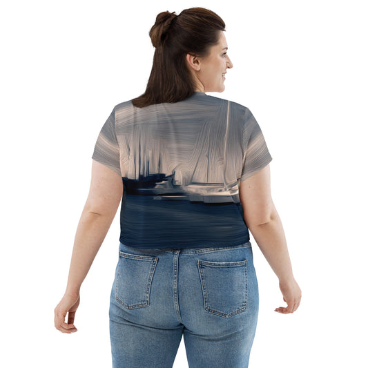 The Sleeping Yachts (at Sunrise) - Womens Crop Tee - iSAW Company