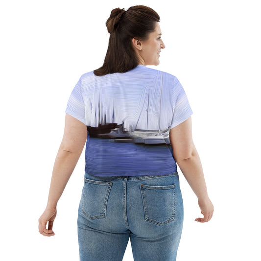 The Sleeping Yachts (at Afternoon) - Womens Crop Tee - iSAW Company