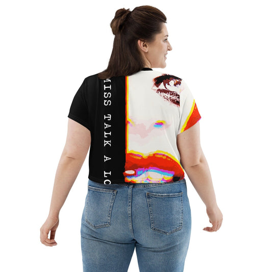 Miss Talk A Lot - Womens Crop Tee - iSAW Company