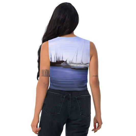 The Sleeping Yachts (at Afternoon) - Womens Crop Top - iSAW Company