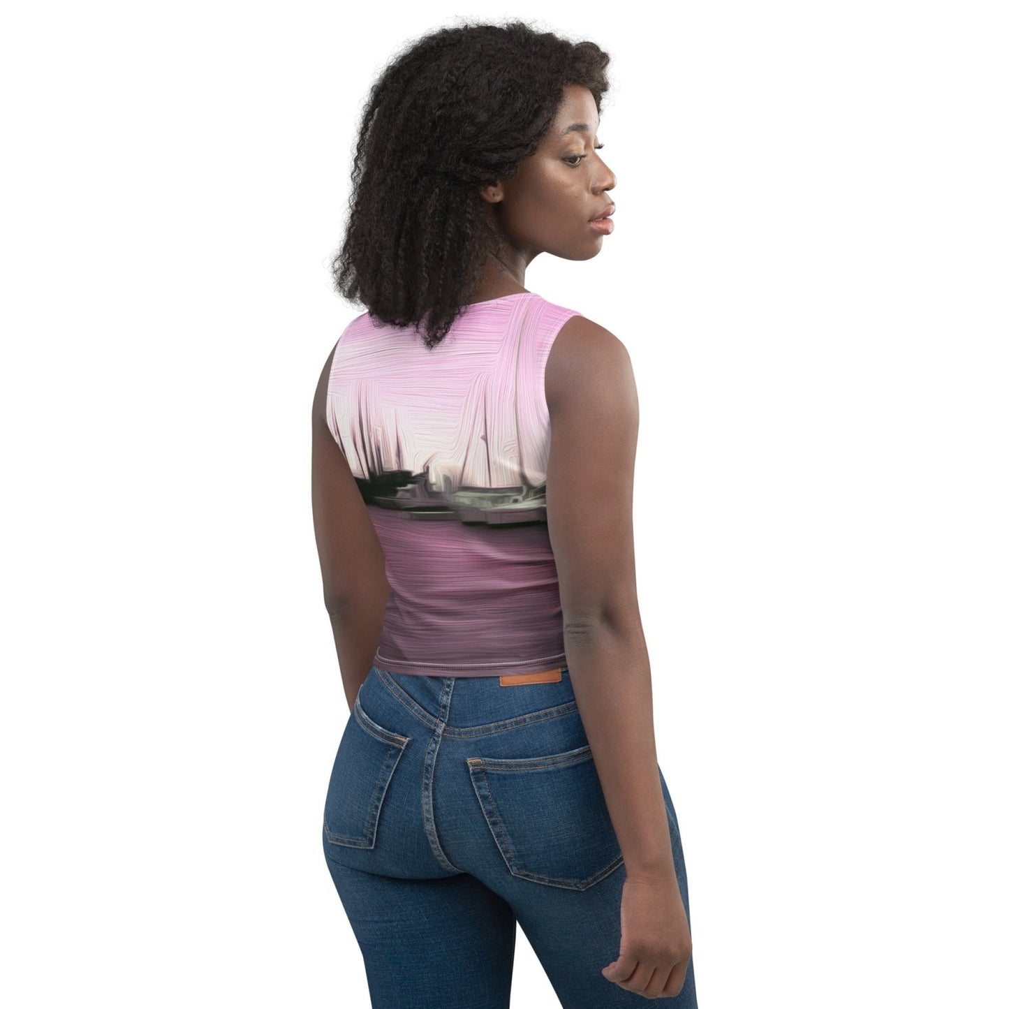 The Sleeping Yachts (at Evening) - Womens Crop Top - iSAW Company