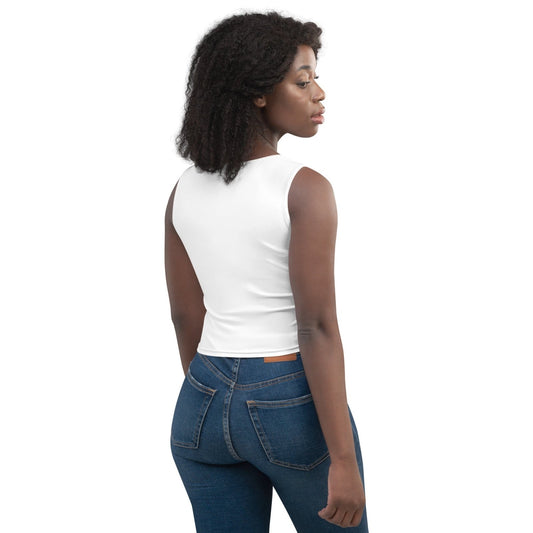 iSAW Womens White Crop Top - Comfort Fit - iSAW Company