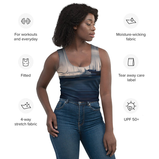 The Sleeping Yachts (at Sunrise) - Womens Crop Top - iSAW Company
