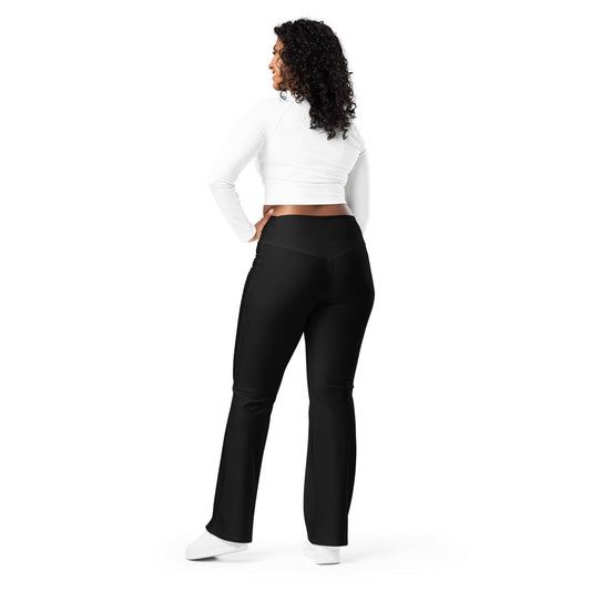 iSAW Womens Black Flare Leggings - Comfort Fit - iSAW Company