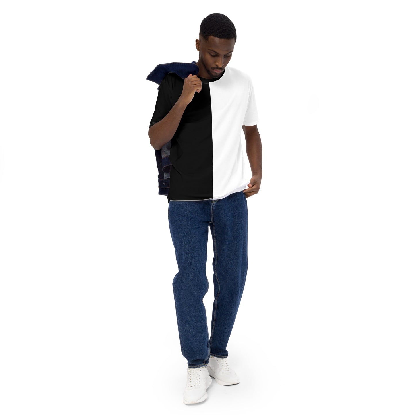 Half Black Half White - Mens T-Shirt - iSAW Company