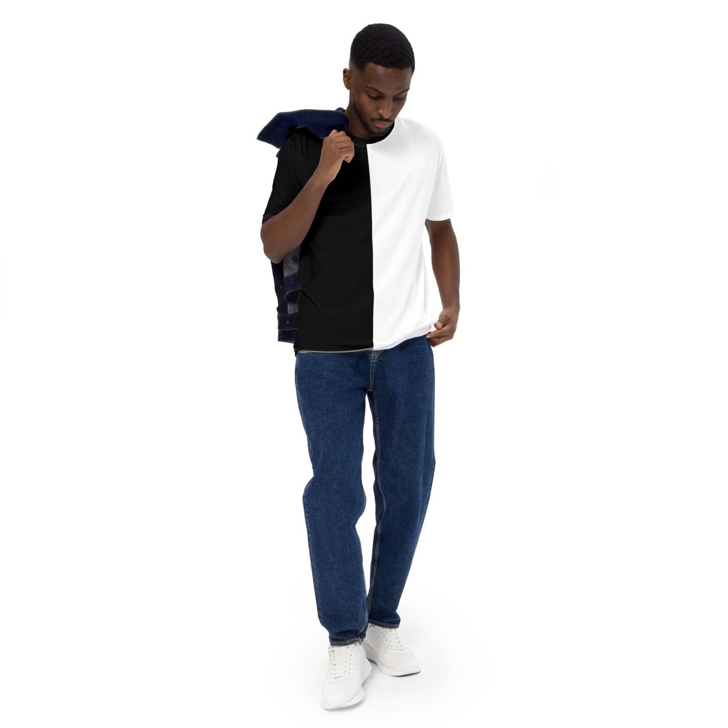 Half Black Half White - Mens T-Shirt - iSAW Company