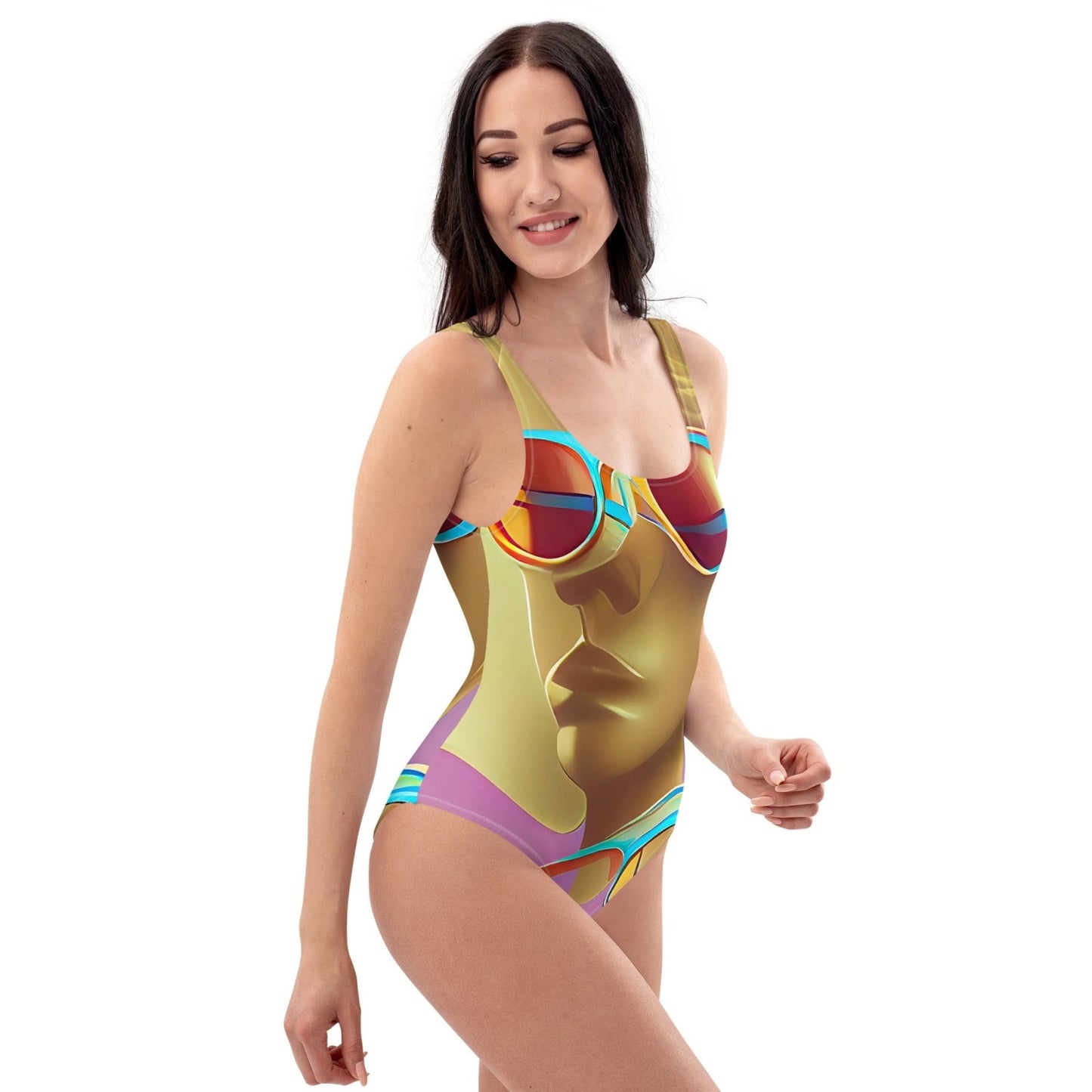 Retro Cool Pink - Womens One - Piece Swimsuit - iSAW Company