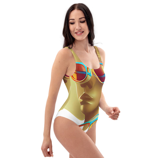 Retro Cool White - Womens One - Piece Swimsuit - iSAW Company